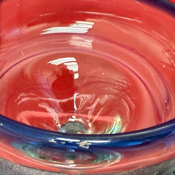 Artisan 4 hand blown glasses margarita glasses. Made in Mexico and are Vintage. - Picture 8 of 8